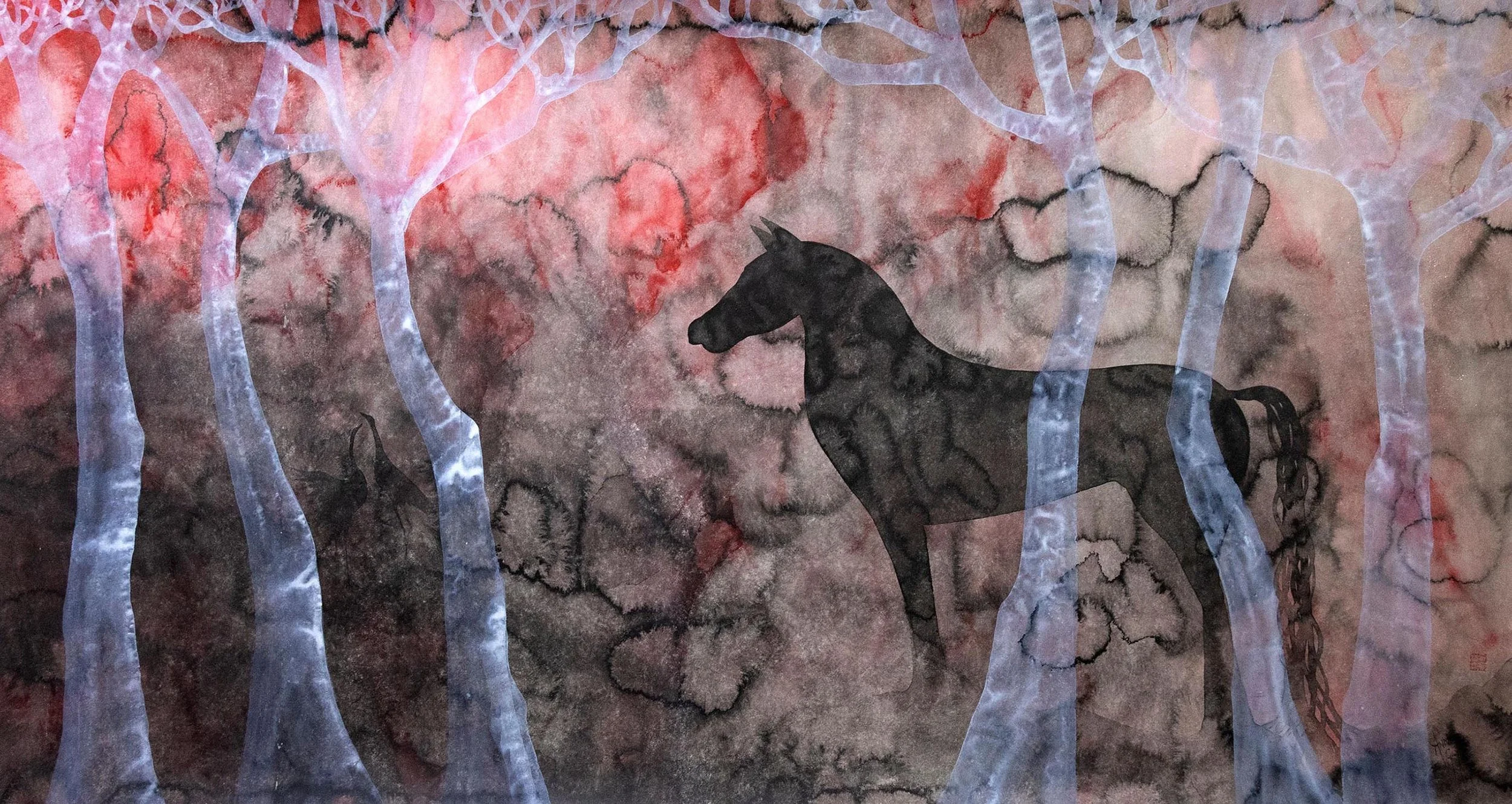 Secret Forest
Ink on xuan paper
92 x 170 cm scroll
$11,800