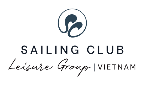 Logo of Sailing Club Leisure Group Vietnam with a stylized sailboat and wave icon.