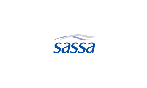 Sassa logo with stylized wave design above the text.