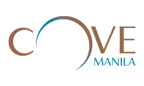 Cove Manila logo with stylized letter 'O' and blue accent.