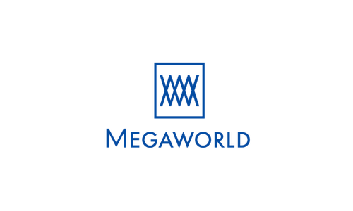 MegaWorld logo with a stylized blue and black design and text.