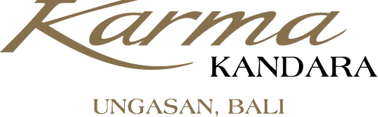 Karma Ungasan Bali logo with gold text on a black background.