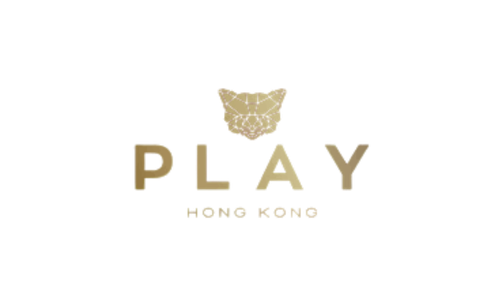 Logo with a stylized bear face and the text "PLAY" and "HONG KONG" underneath.