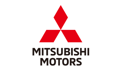 Mitsubishi Motors logo with three red diamonds above the company name.