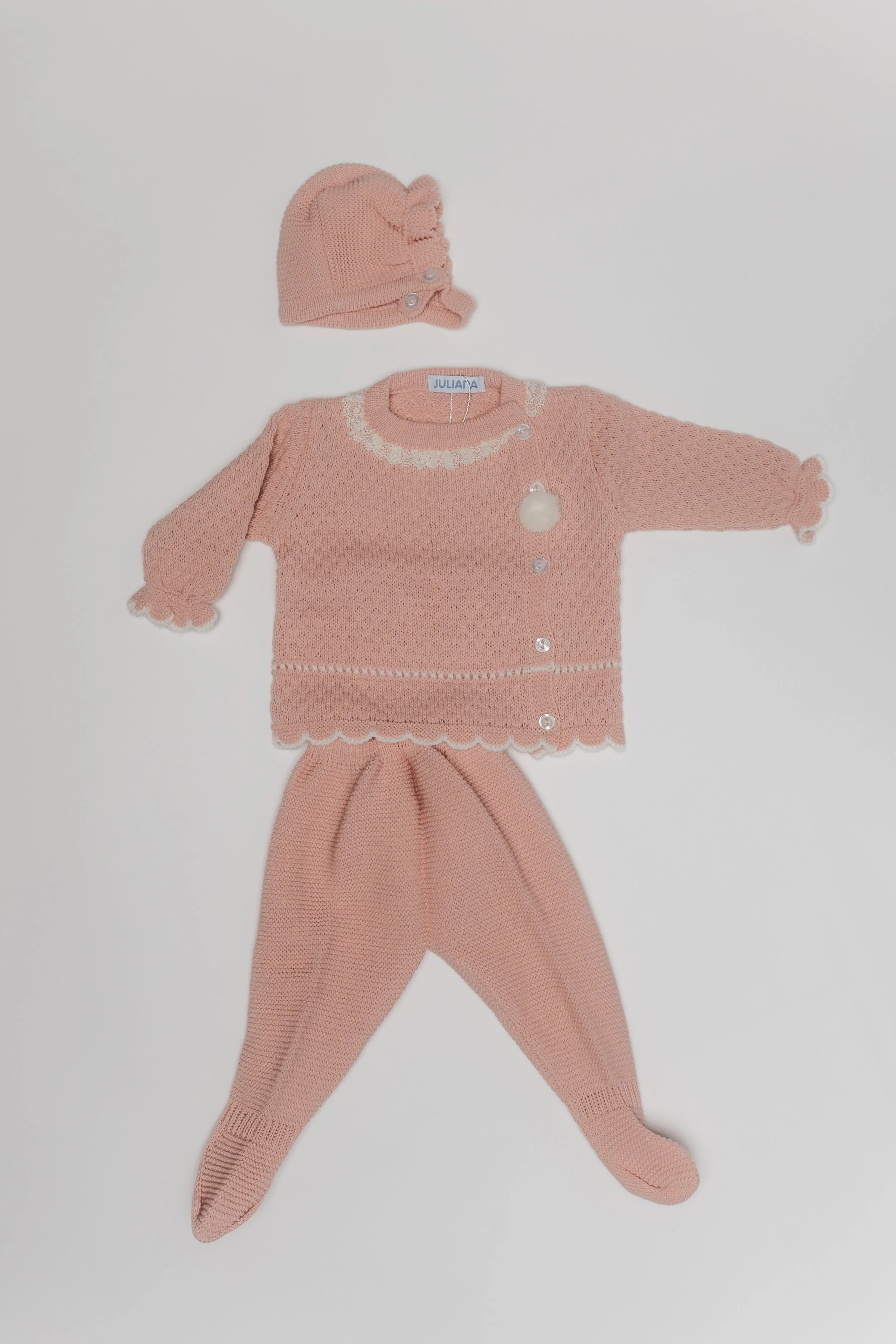 Completo largo rosa pastel