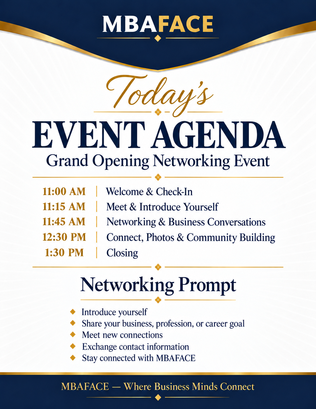 MBAFACE Grand Opening Networking Event