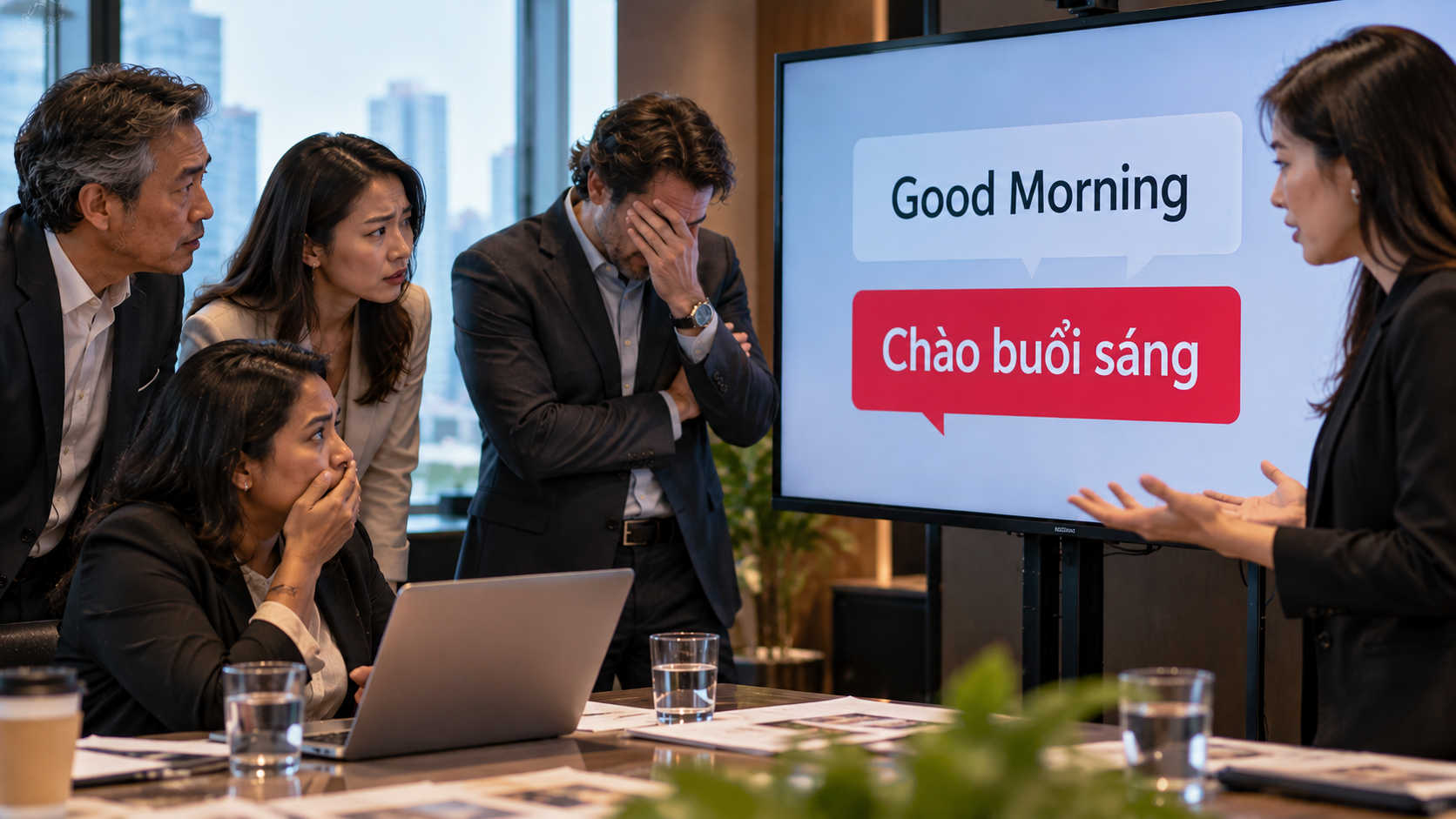 gropu checking screen translation in board room