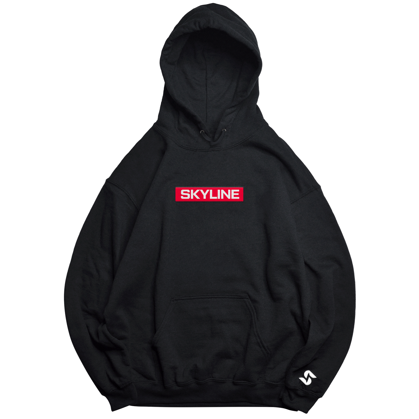 Skyline Label Hoodie - Crimson