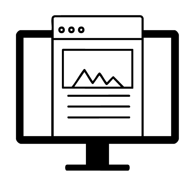 A line graph displayed on a computer monitor with side panels