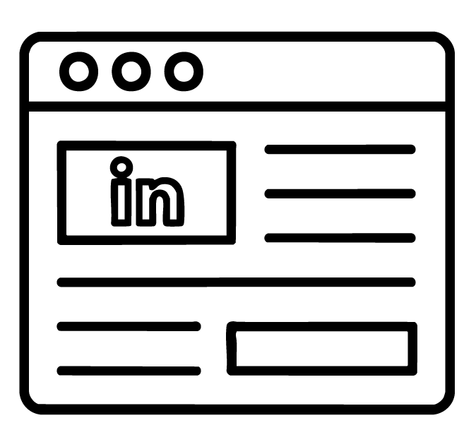Online informational webpage with 'info' icon, text lines, and a login button.