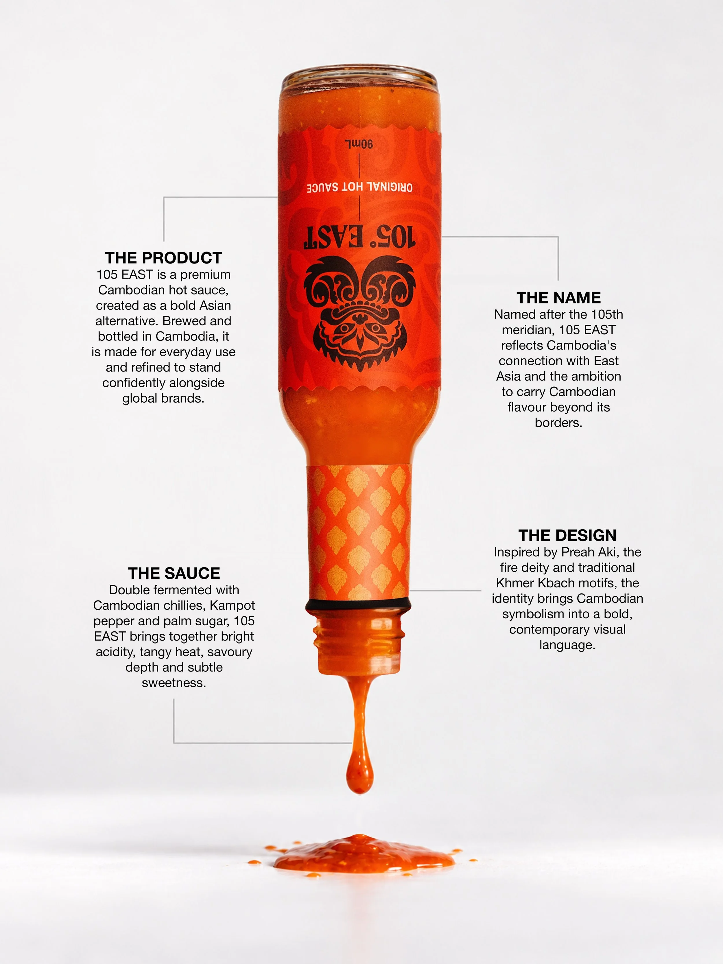 105 EAST is more than just a hot sauce... It&rsquo;s a representation of Khmer culture, shared with the world. 🔥

A bold Asian alternative.
Brewed in Cambodia.
Bottled for the Brave.

#105east #bottledforthebrave #cambodianmade #hotsauce #tastecambo