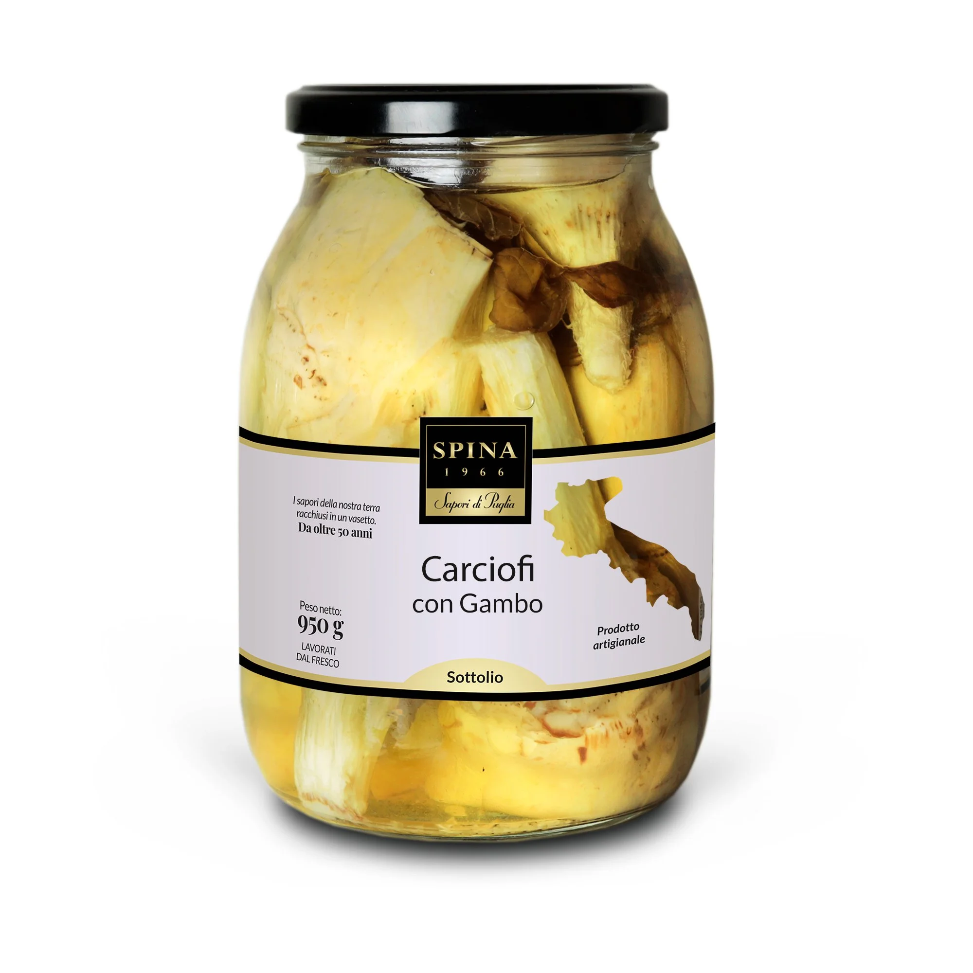 Carciofini interi con Gambo 950g