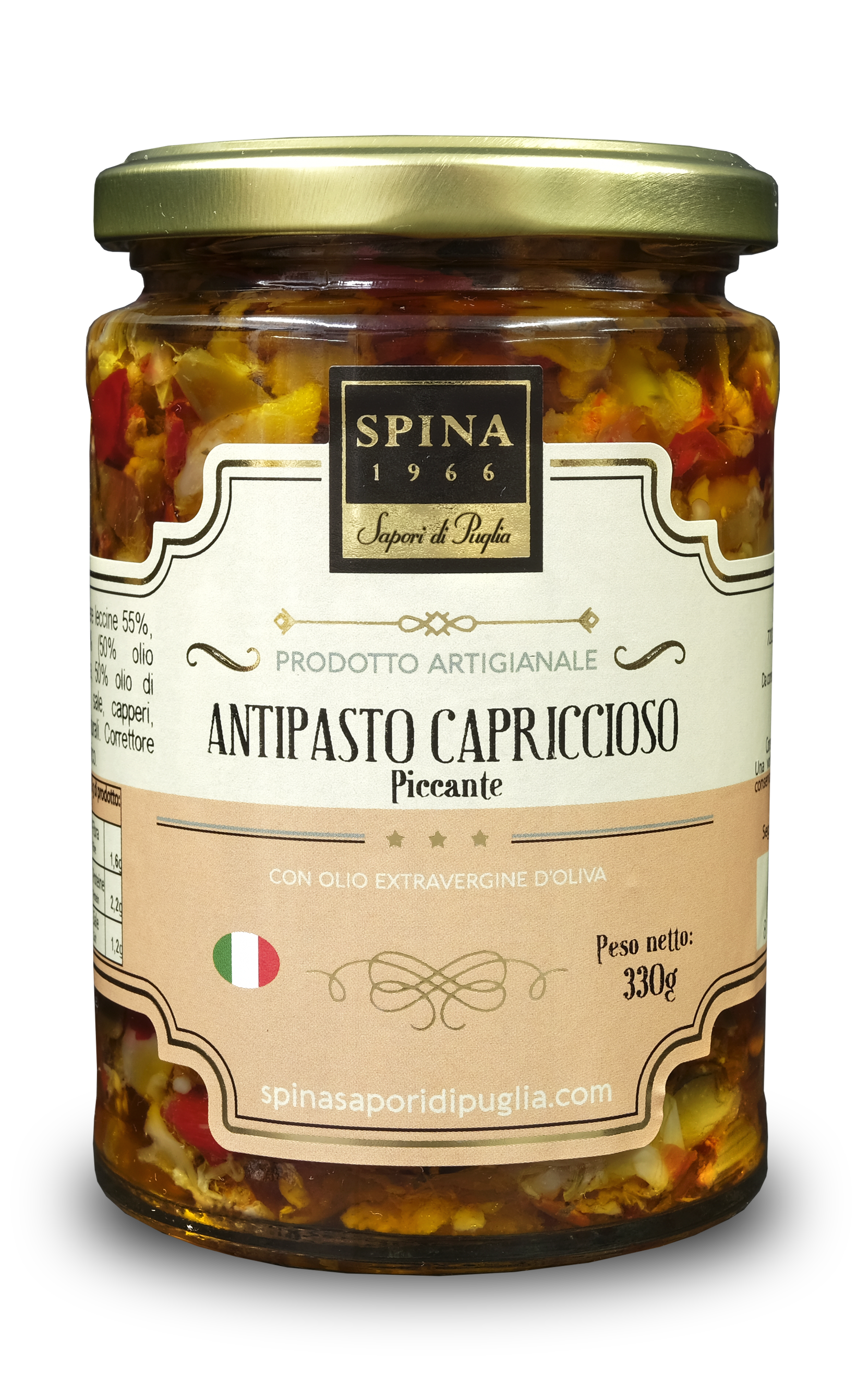 Antipasto Capriccioso con peperoncino con olio evo 330 g