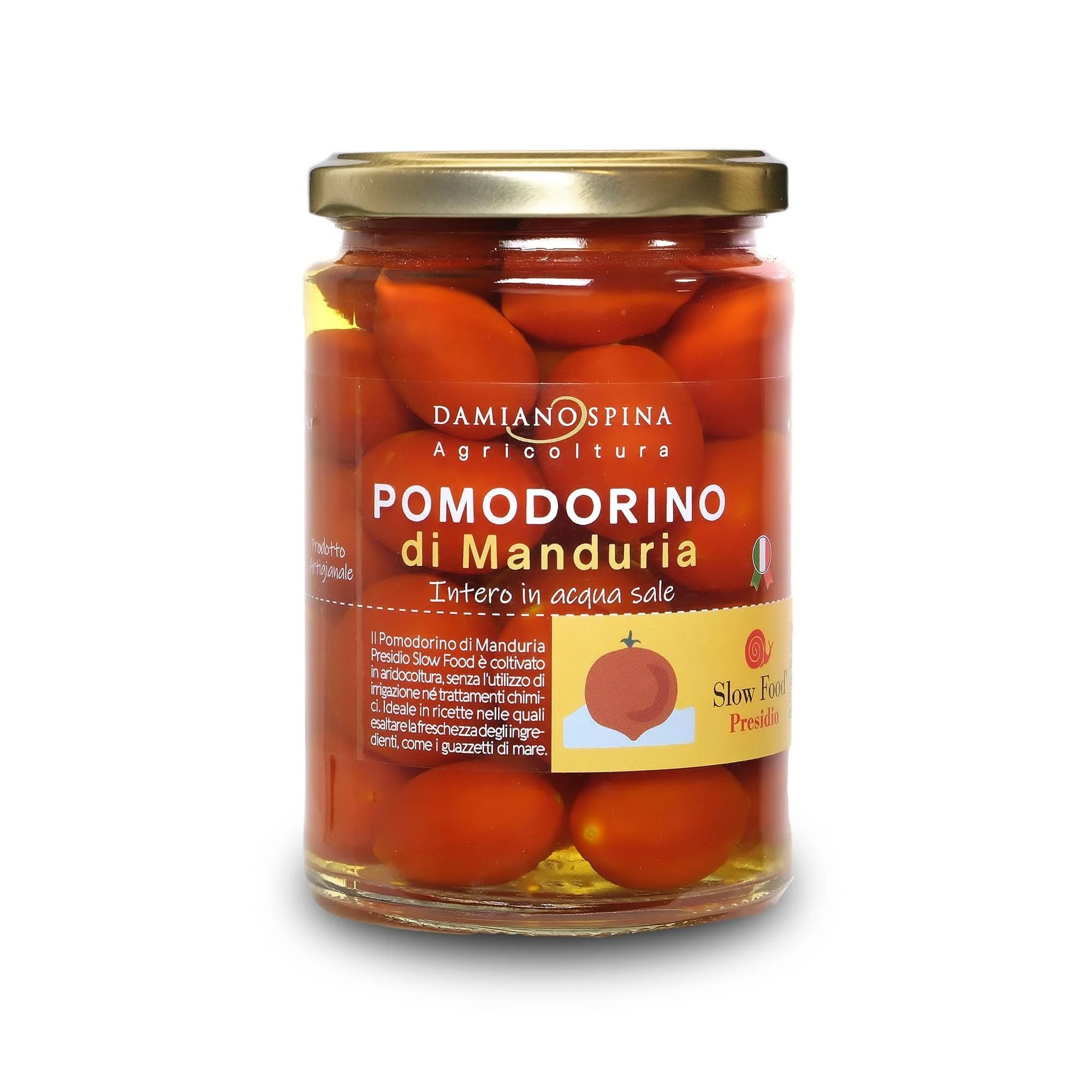 Pomodorino di Manduria in acqua e sale Presidio Slow Food 330 g netto