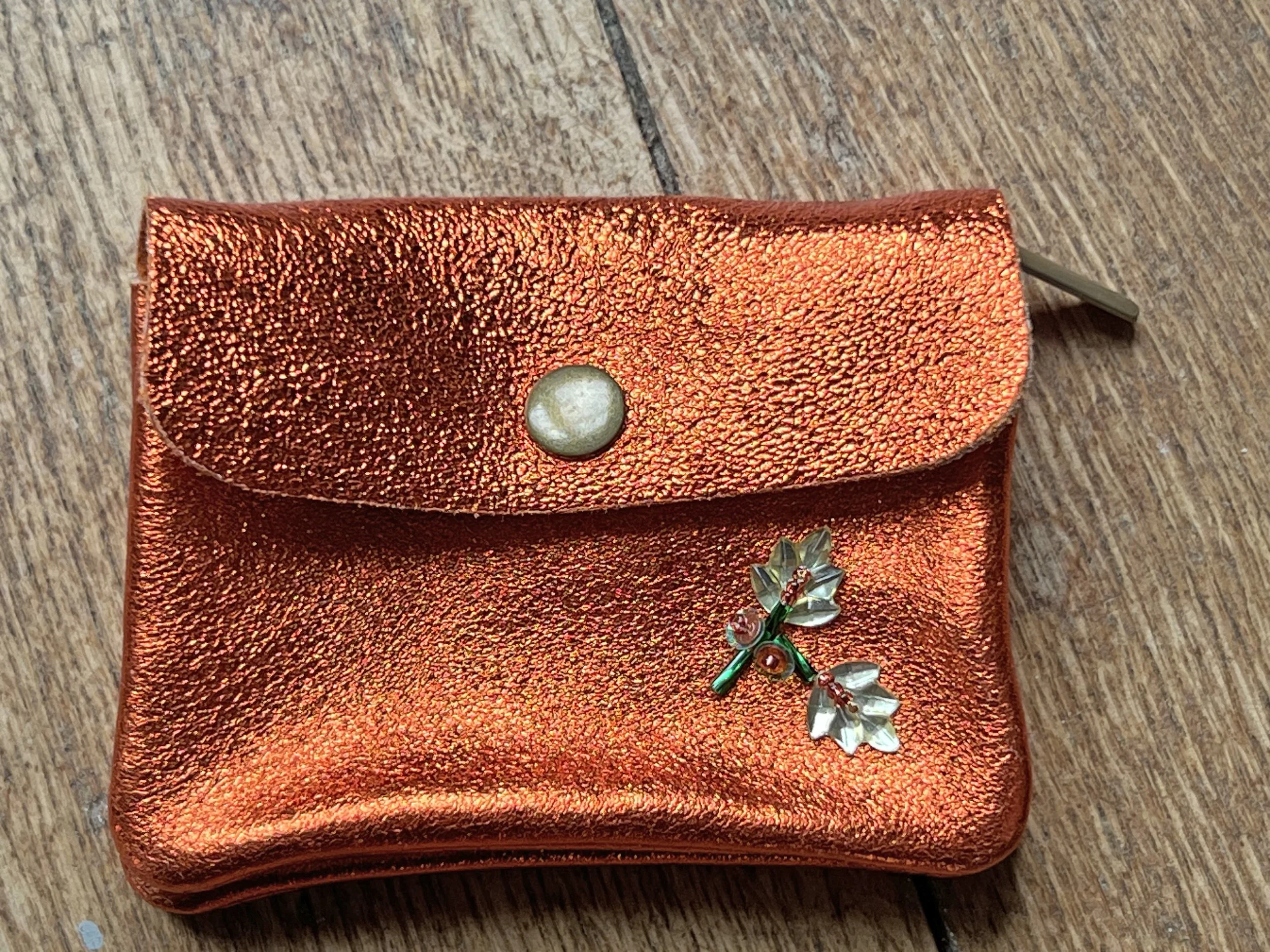 / CRÉATION / Cuir & Perles -  Pochette XS