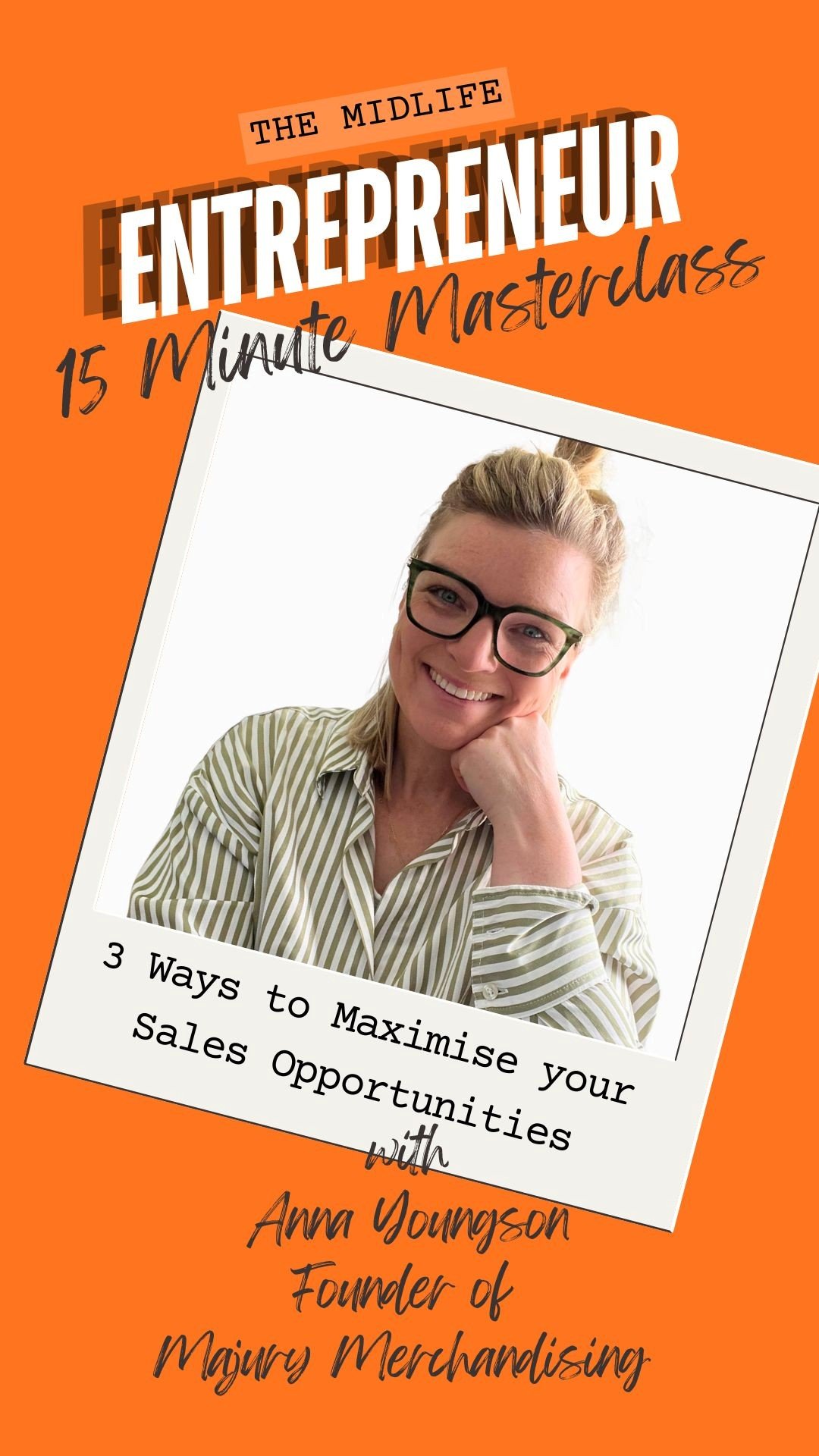 Podcast cover image for The Midlife Entrepreneur podcast with Anna