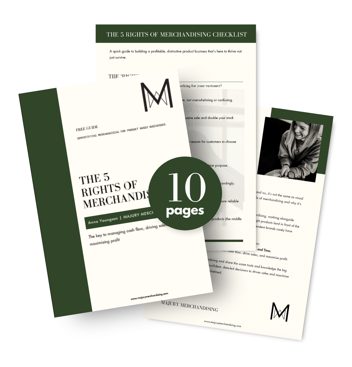 Mockup of free merchandising guide
