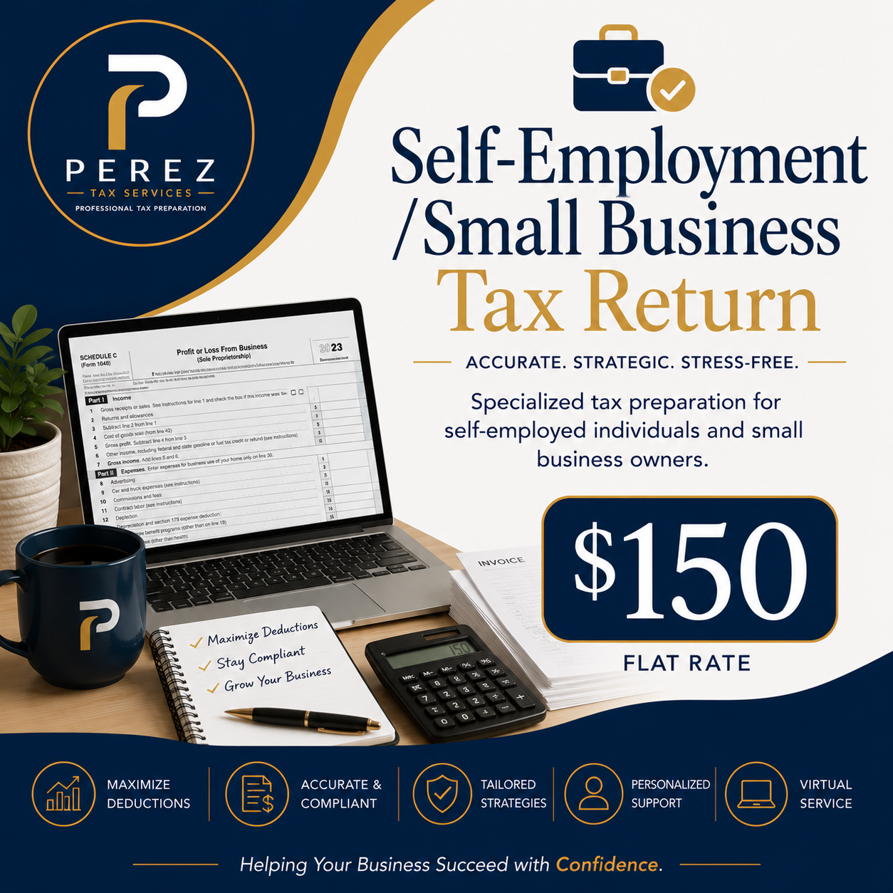 Self-Employment/Small Business Tax Return Deposit