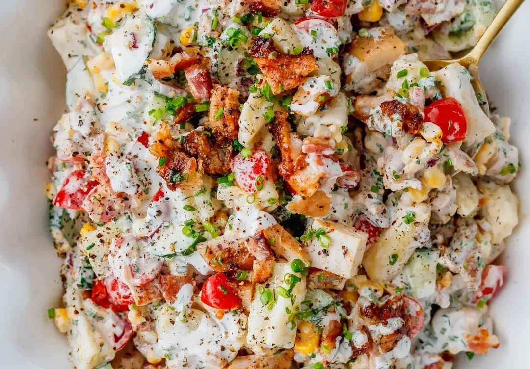 Chicken Bacon Ranch Pasta Salad