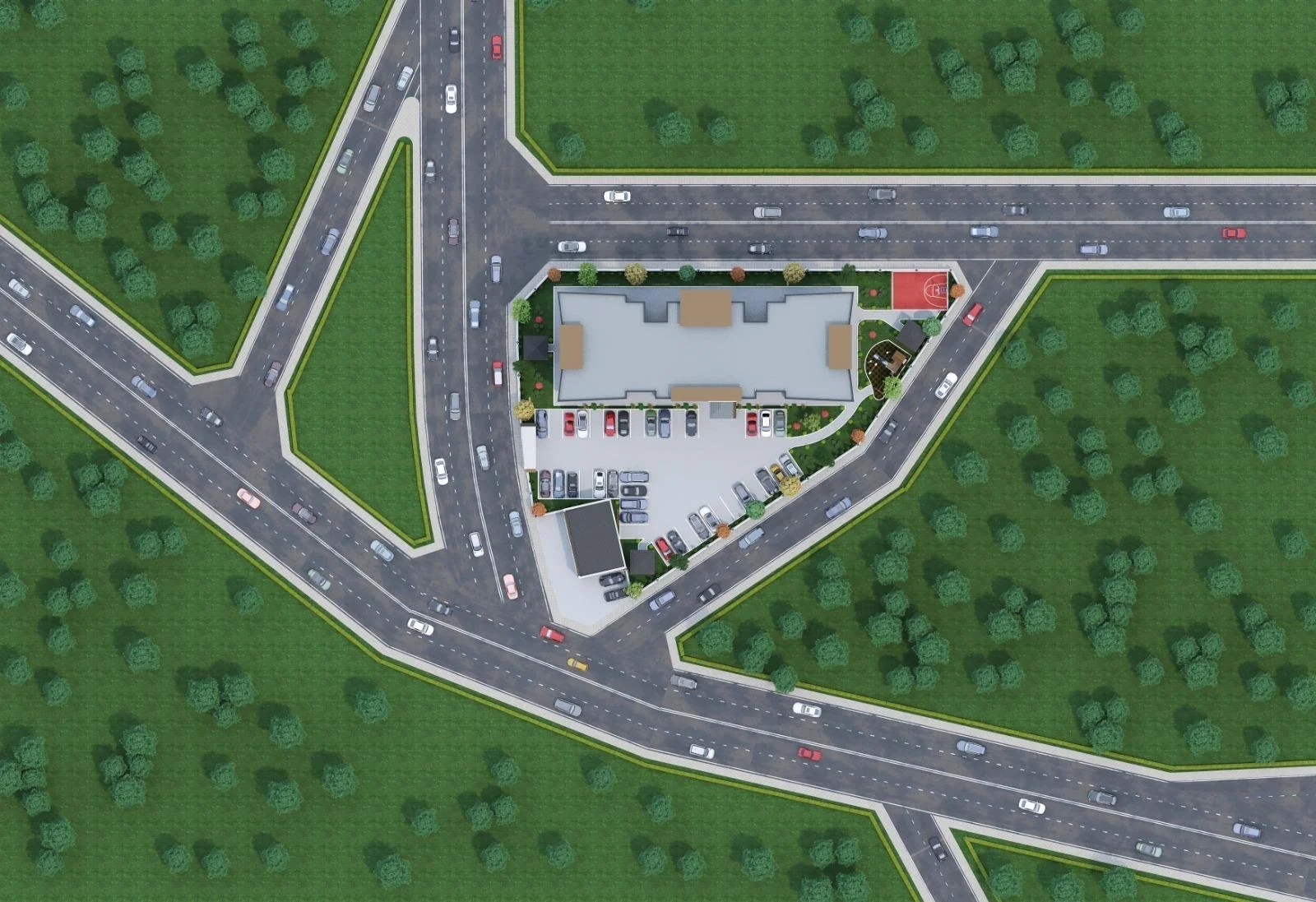 EM Sky Residence site yerleşim planı ve yol bağlantıları