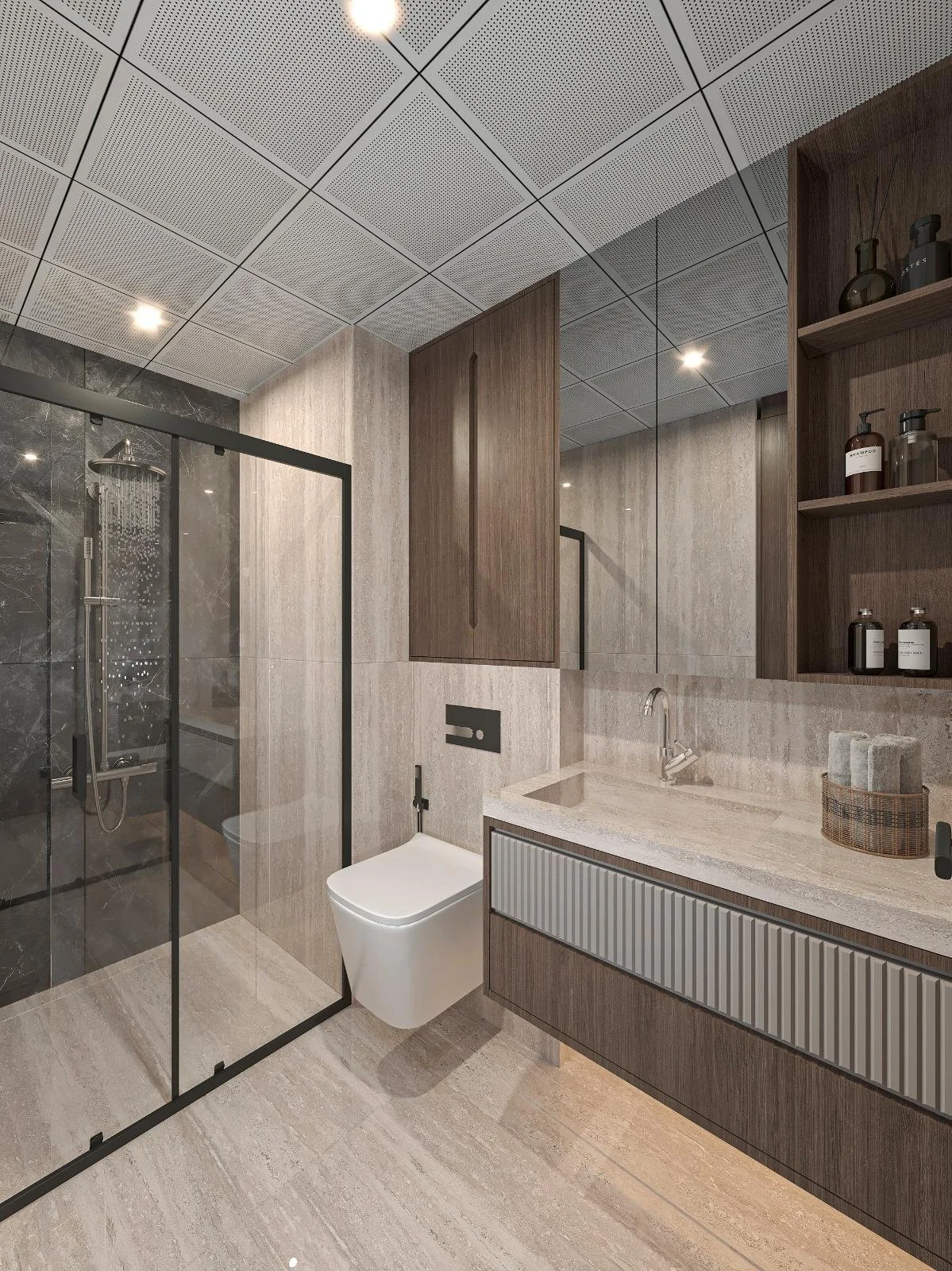 EM Sky Residence modern banyo iç mekan görünümü