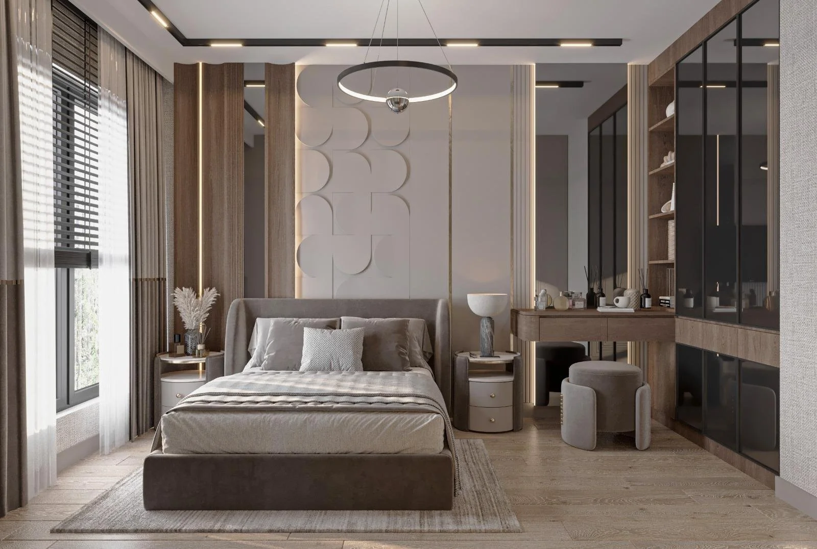 EM Sky Residence yatak odası iç mekan tasarımı
