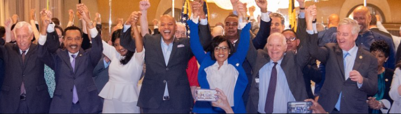 Maryland Dem Leaders cheering