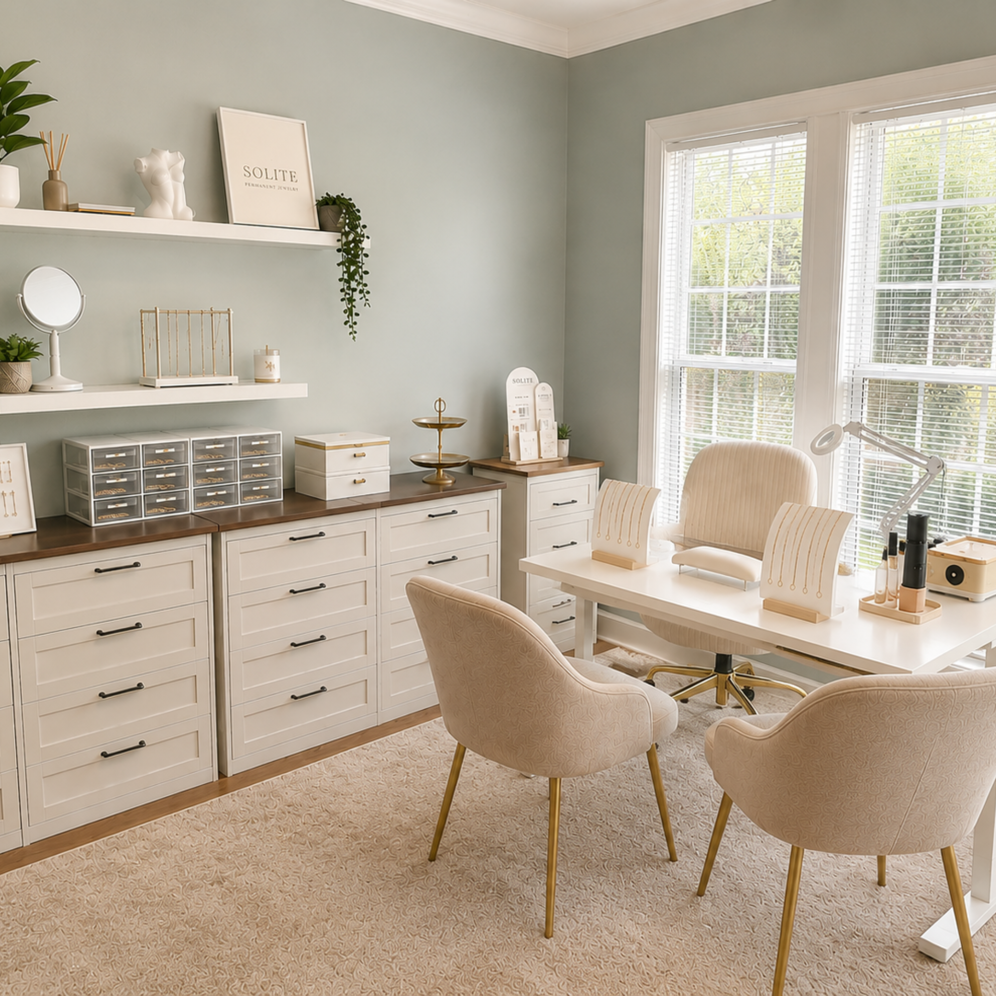 Private SOLITE Permanent Jewelry studio in Cary, NC for custom-fit permanent jewelry appointments.