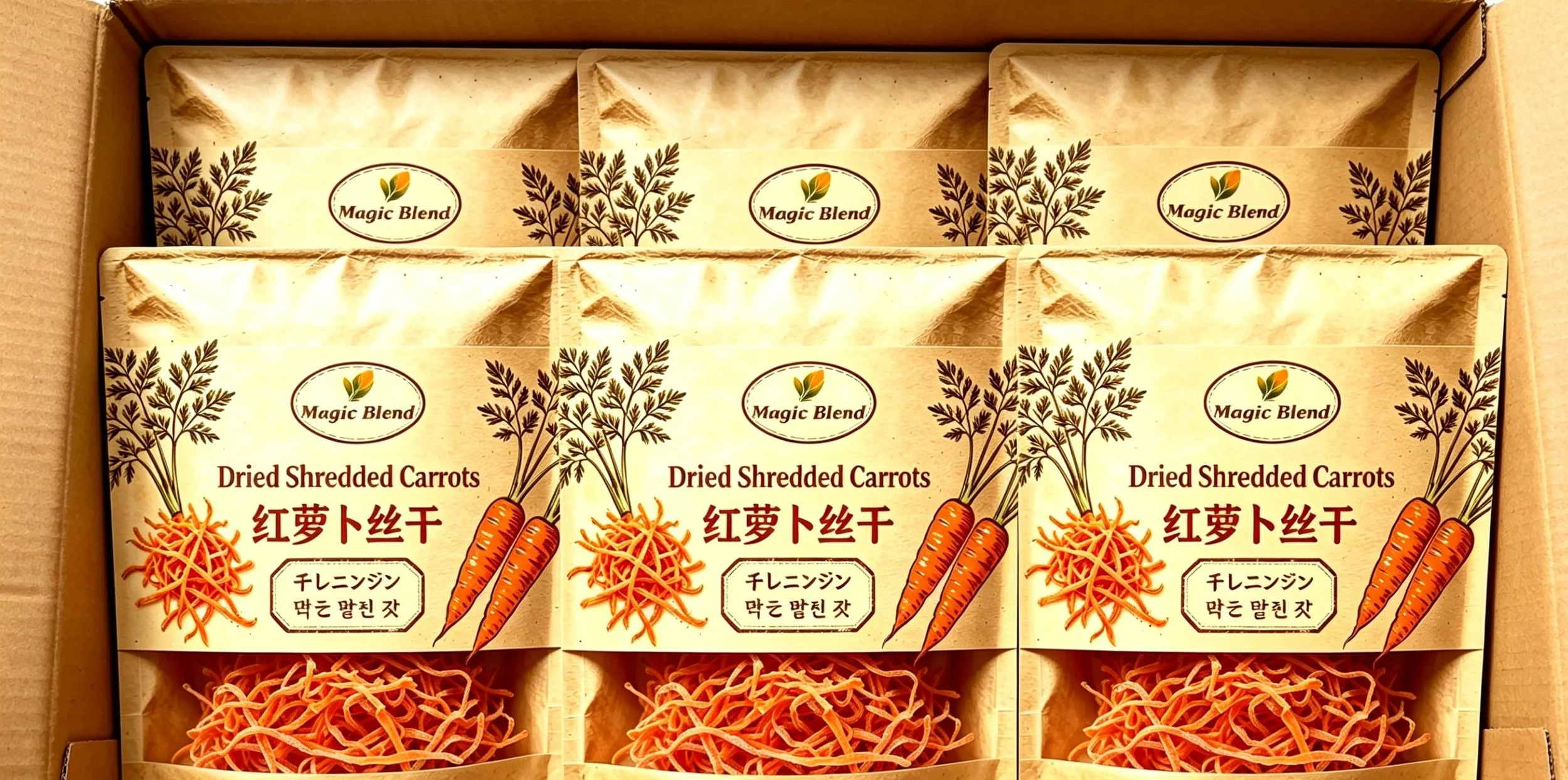 Premium Sun-dried Red carrot Shreds (10 bags Carton )