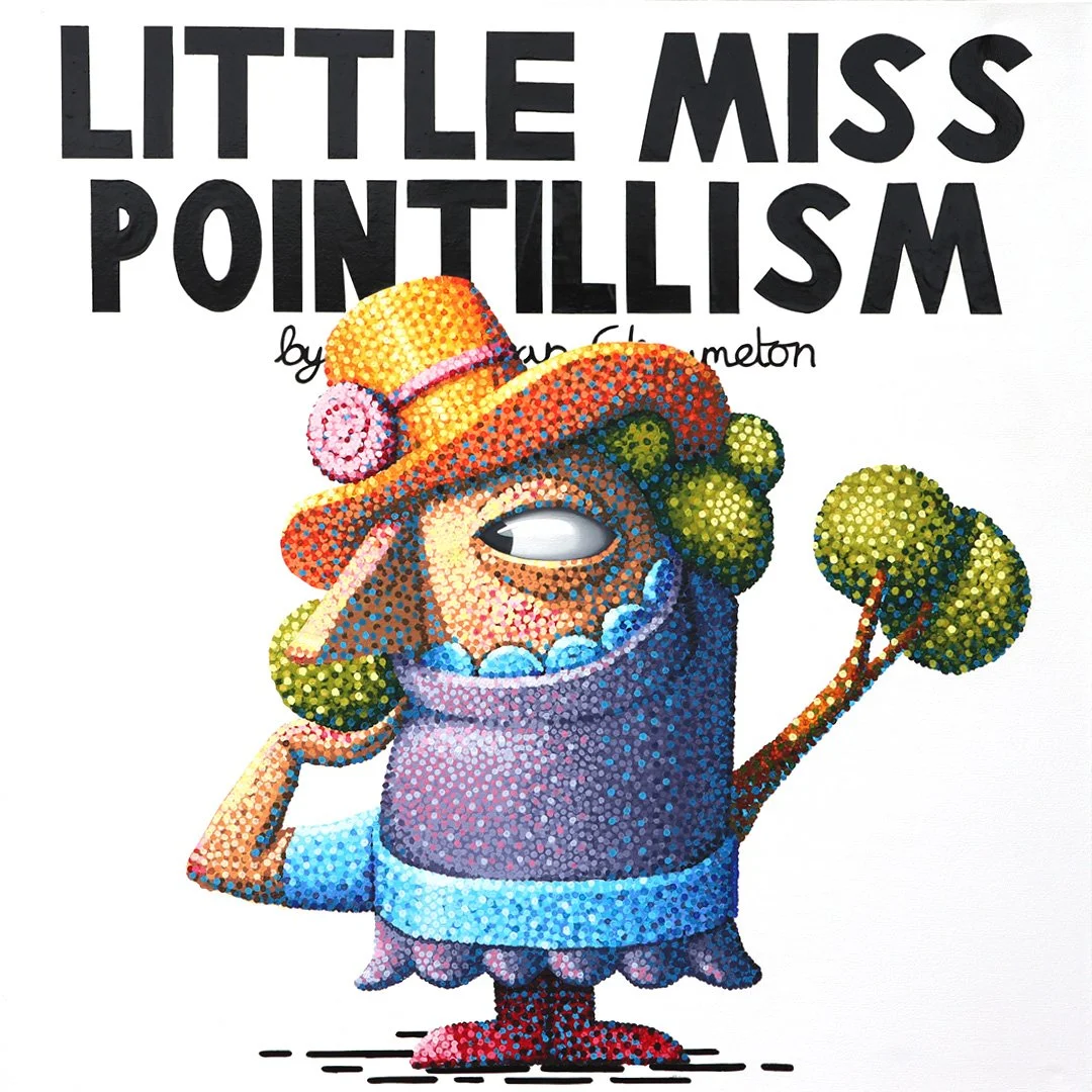 LITTLE MISS POINTILLISM
102 x 102 x 4 cm
Acrylic & Oils  on Canvas