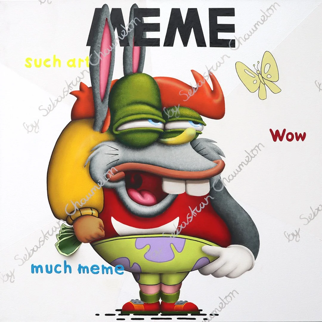 MEME
102 x 102 x 4
Acrylic, Oil, Memes & Money on Canvas