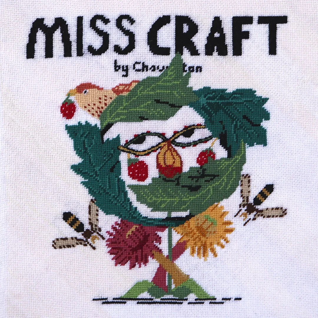MISS CRAFT
40 x 40 x 2 cm
Hand stitched by my Nan
