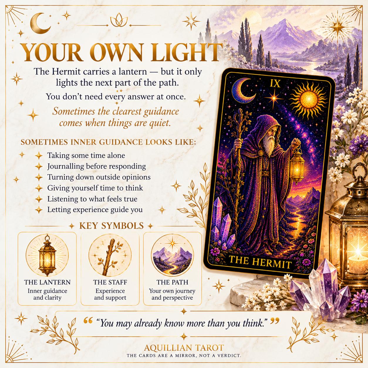 Hermmit Tarot Card Meaning & Reflection 