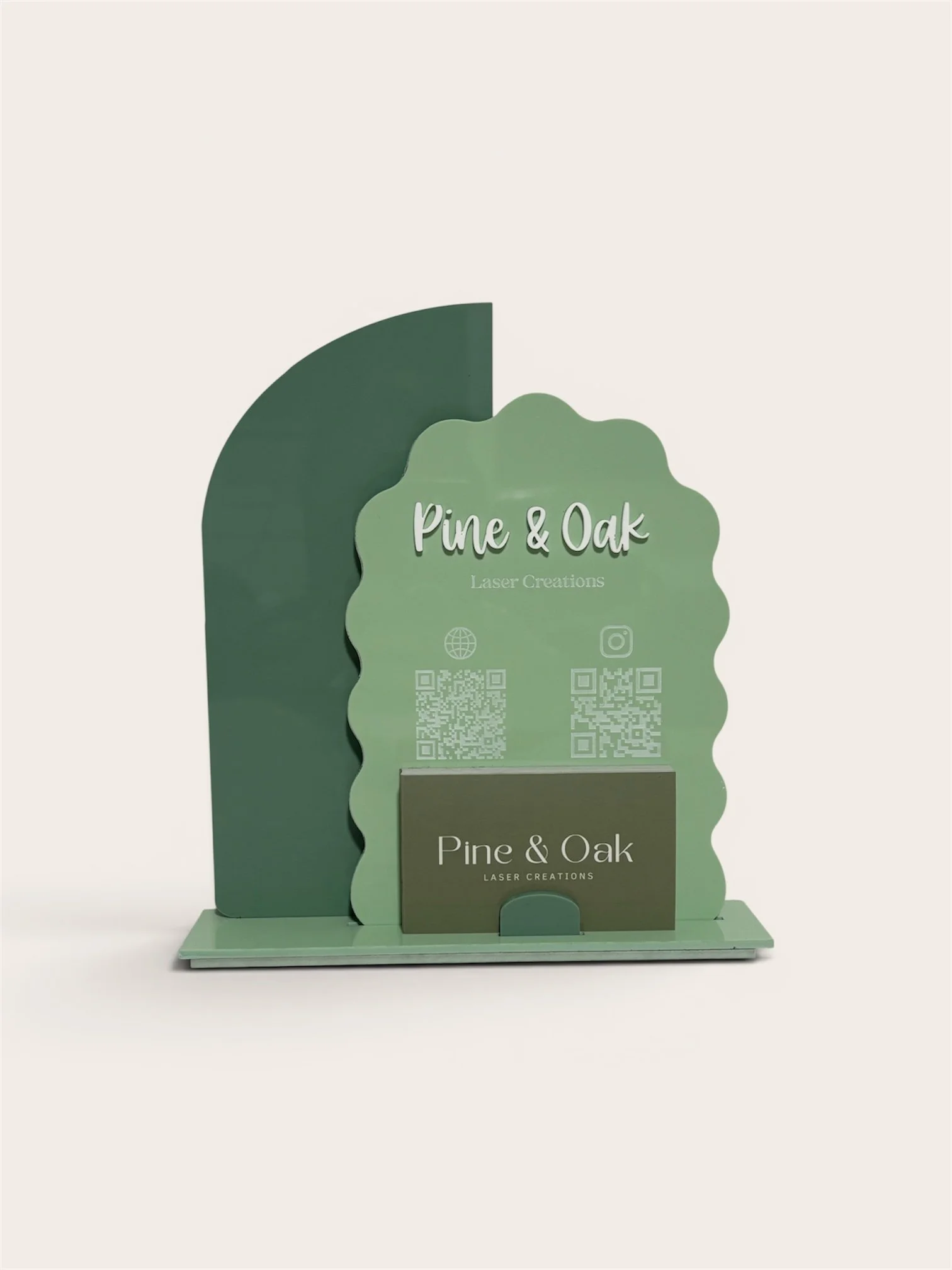Double Arch Business Card QR Code Stand