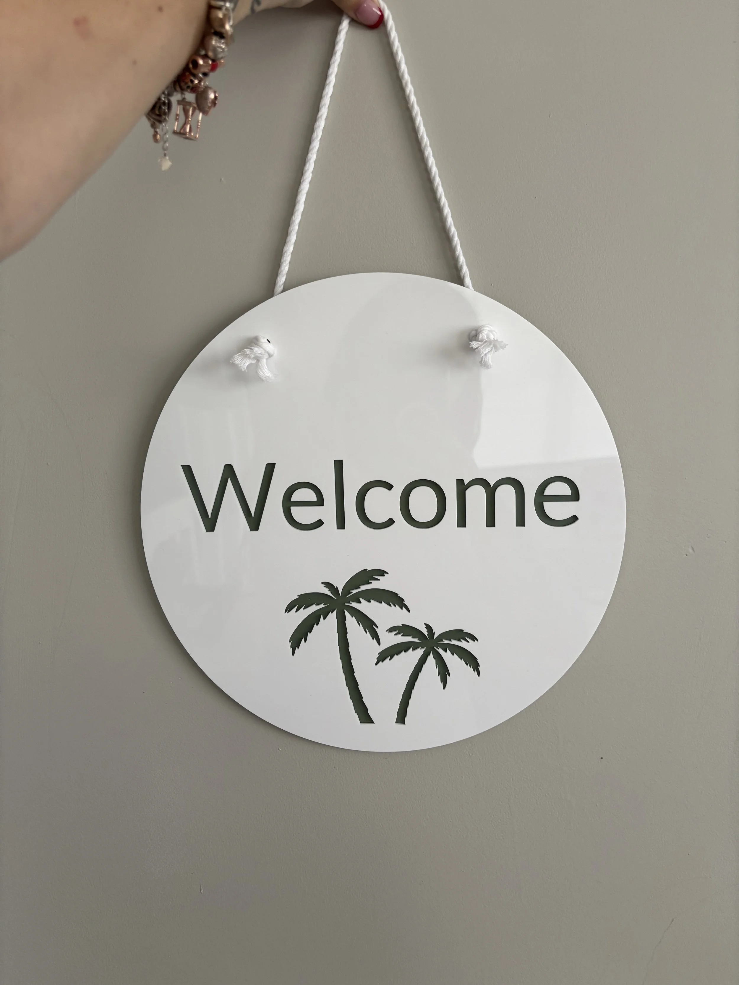 Tropical Welcome Sign for Home