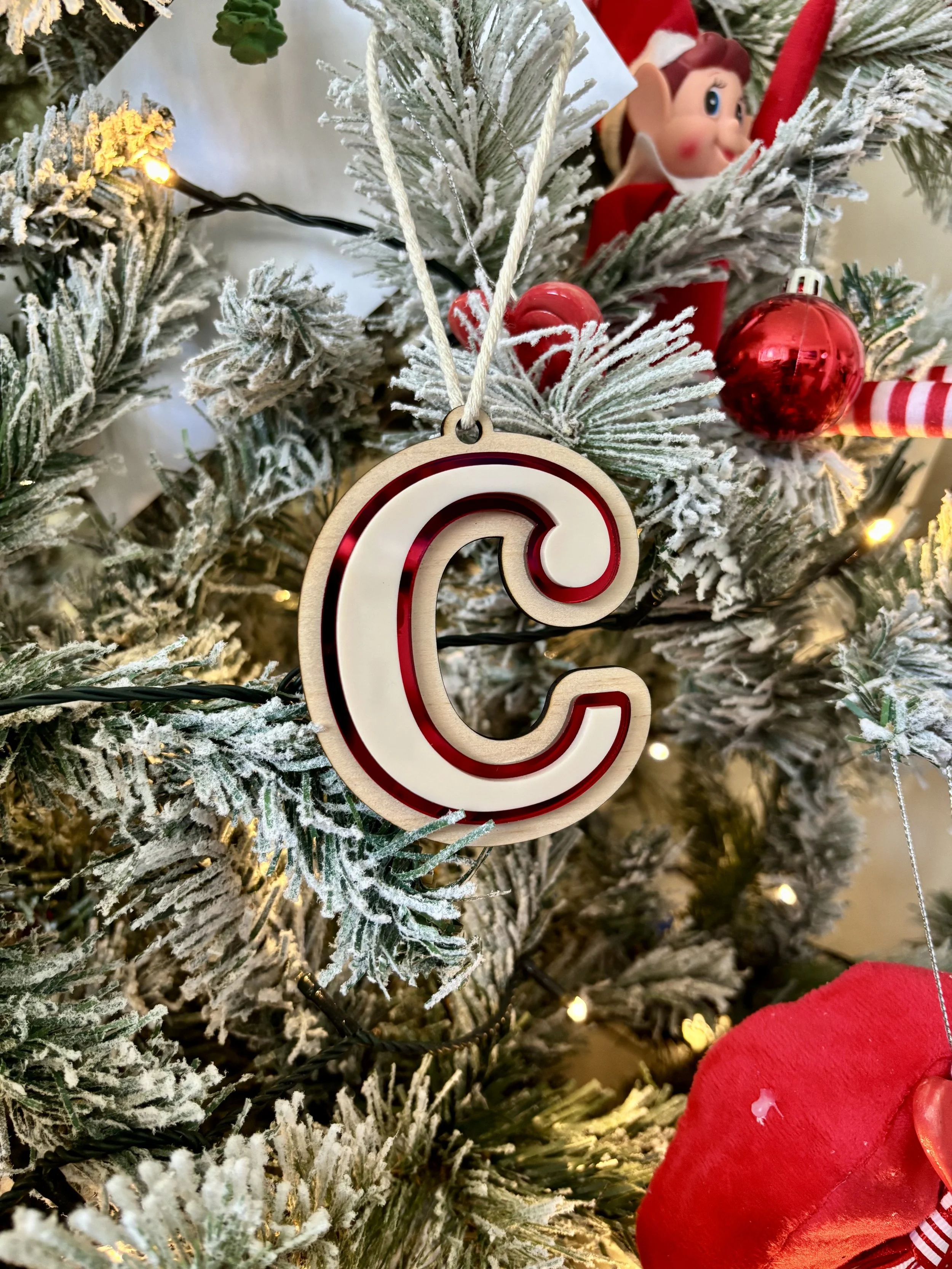 Personalised Letter Christmas Ornament
