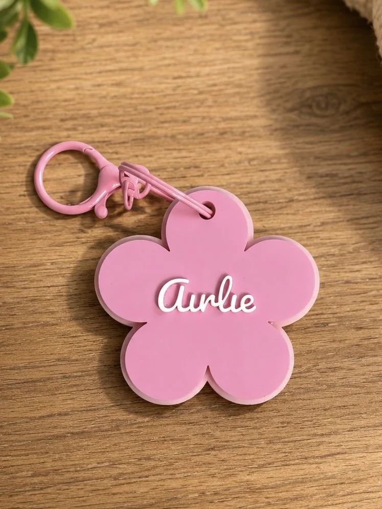Flower Personalized Bag Tag