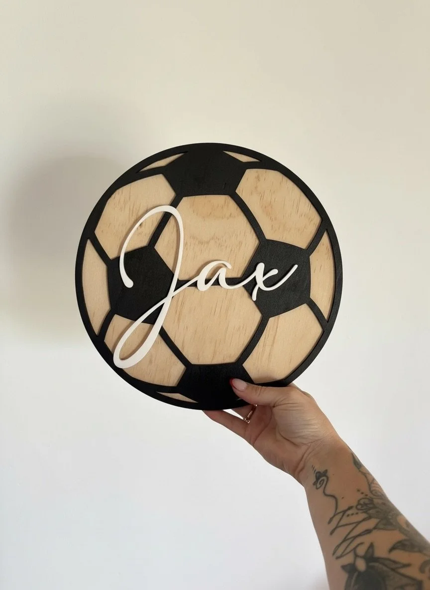 Custom Soccer Ball Name Sign