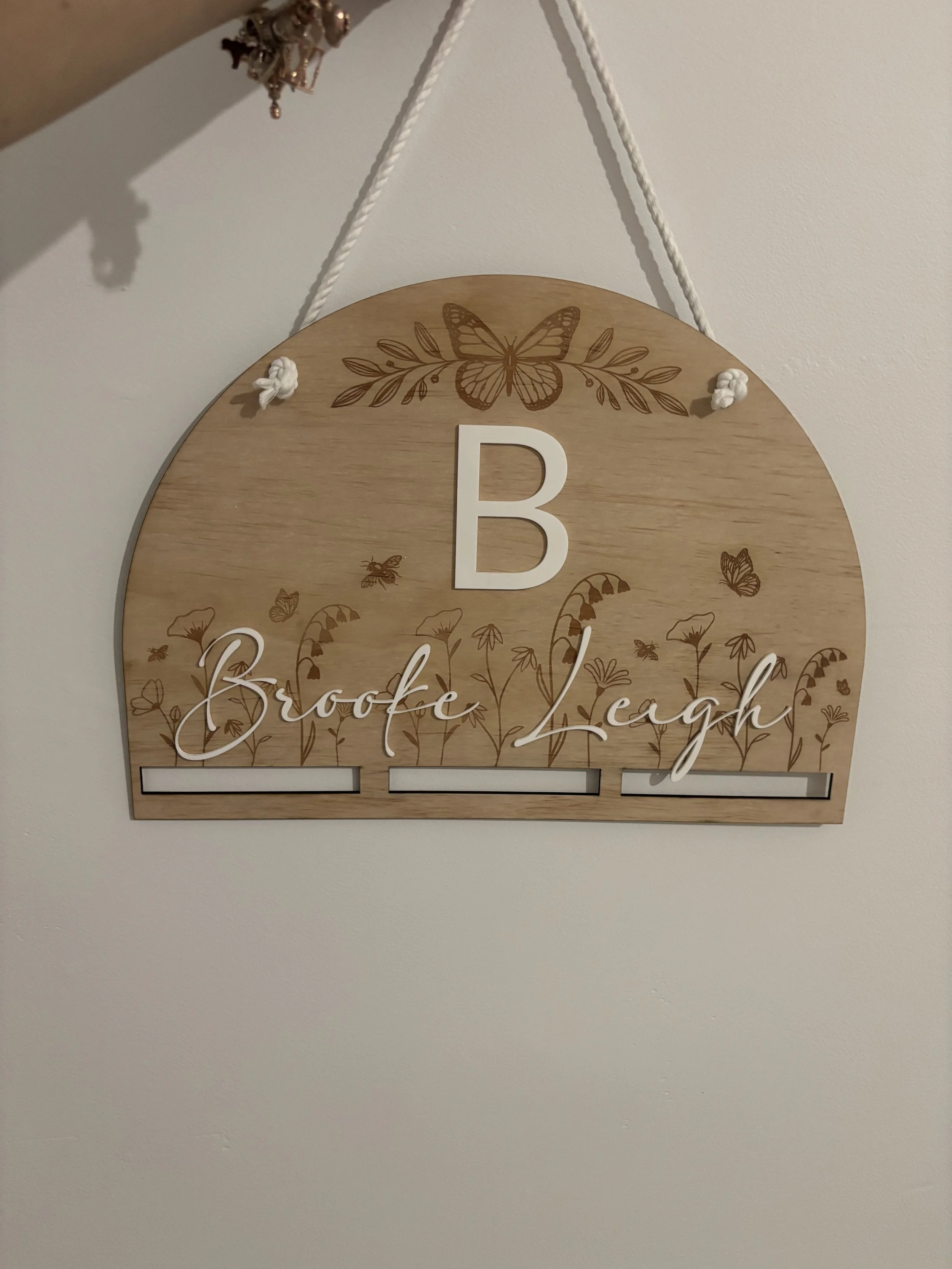 Personalised Wooden Bow Holder