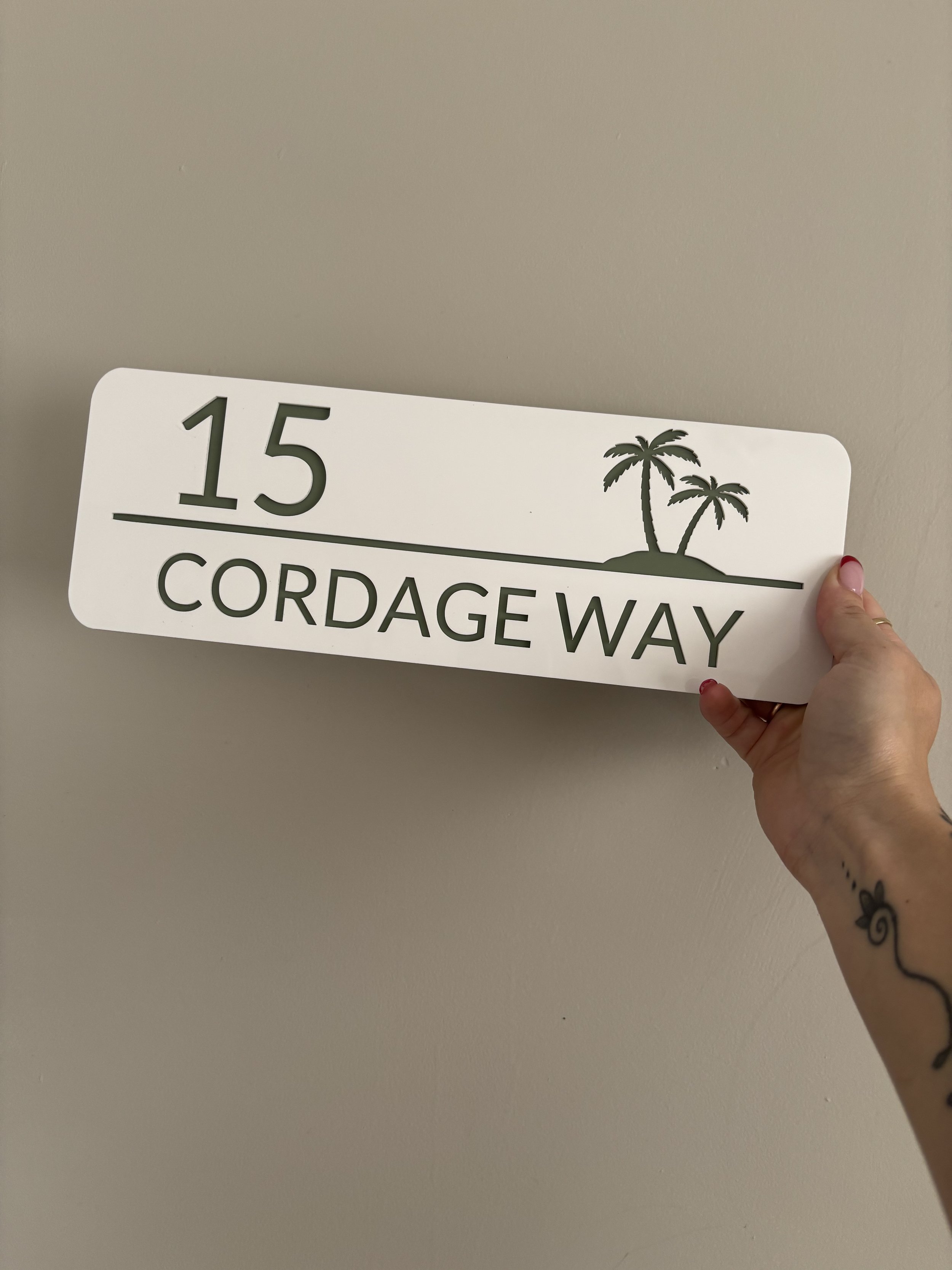Personalised House Number & Street Sign
