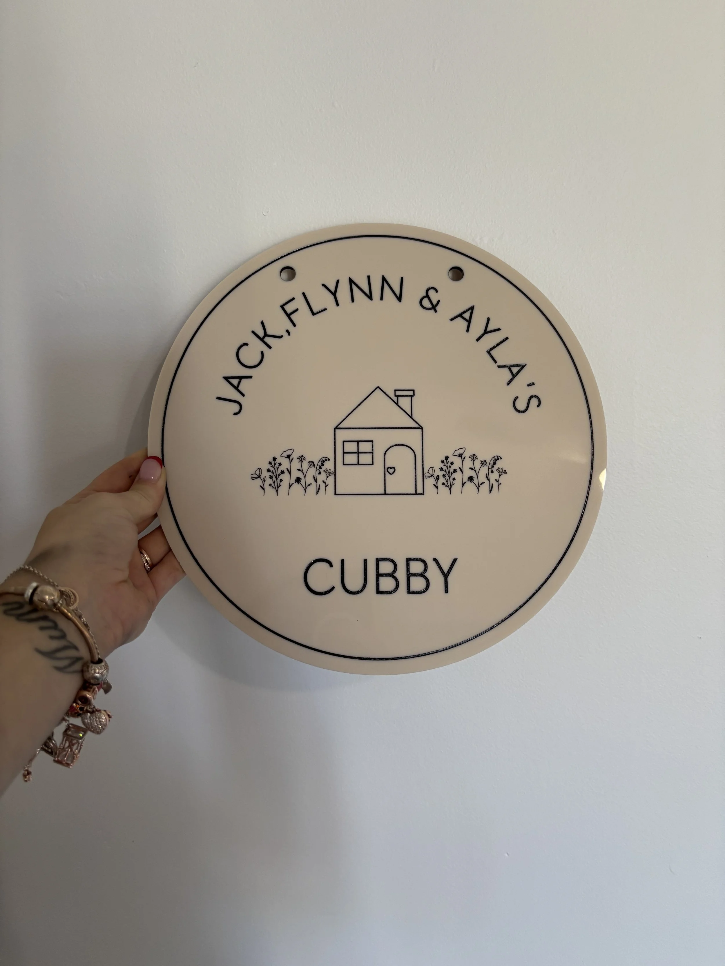 Cottage Home Cubby Sign