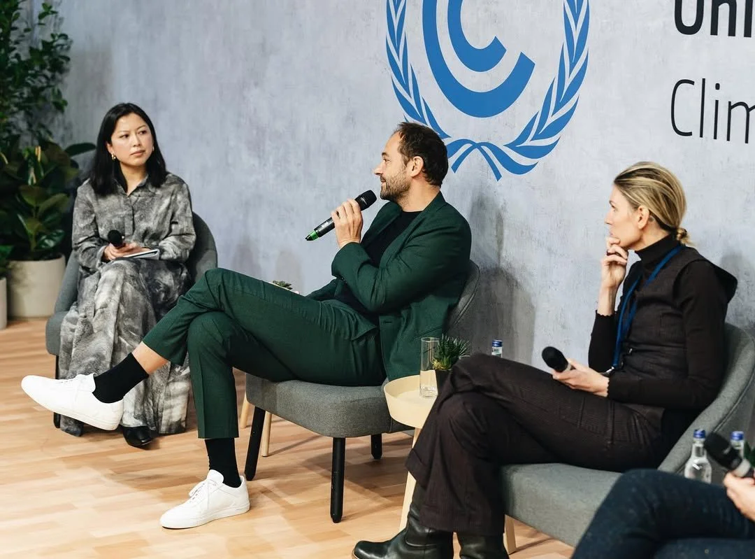 Moderating a panel discussion at the United Nations Climate Change Conference (Cop26), November 2021 