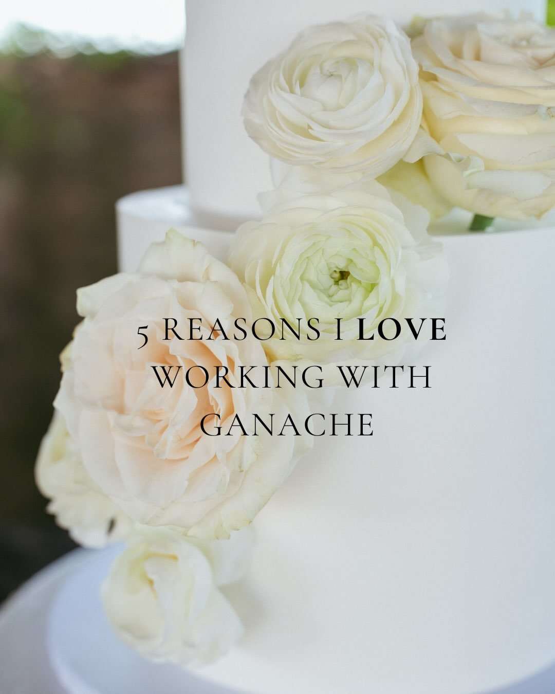 With the weather as beautiful as it has been this month it seems a great time to explain why I love working with ganache. 

On warmer sunnier days the finish will last much longer than standard buttercream cakes ☀️It also gives you a beautiful smooth