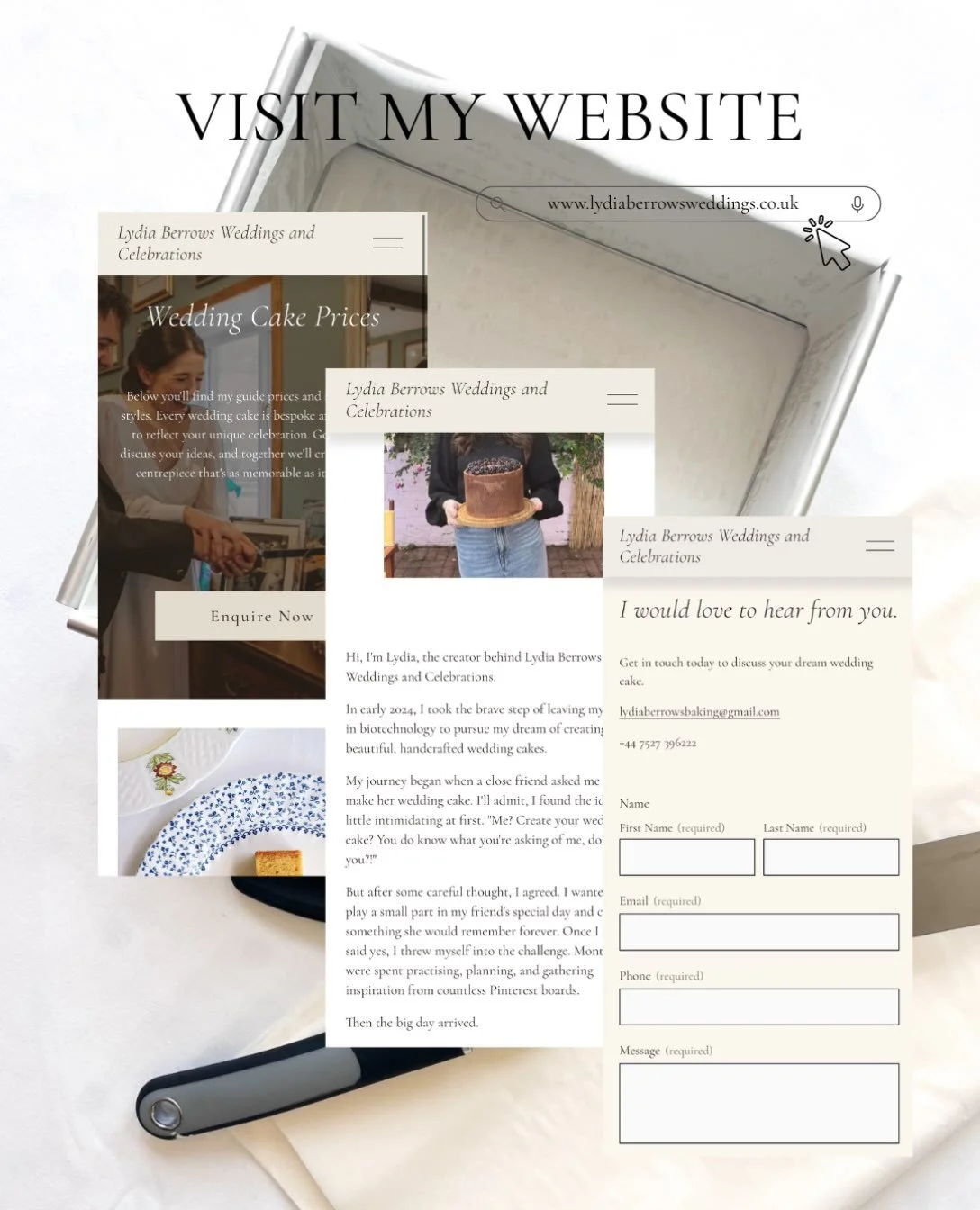 Today is a VERY exciting day because I can now share with you that I have created a website which means you can take a look at my work and if you&rsquo;re tempted to enquire it&rsquo;s really simple😍💻

Once you head over to www.lydiaberrowsweddings