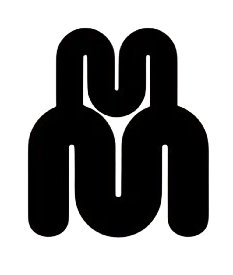 Black logo with three interlocked sperm shapes.