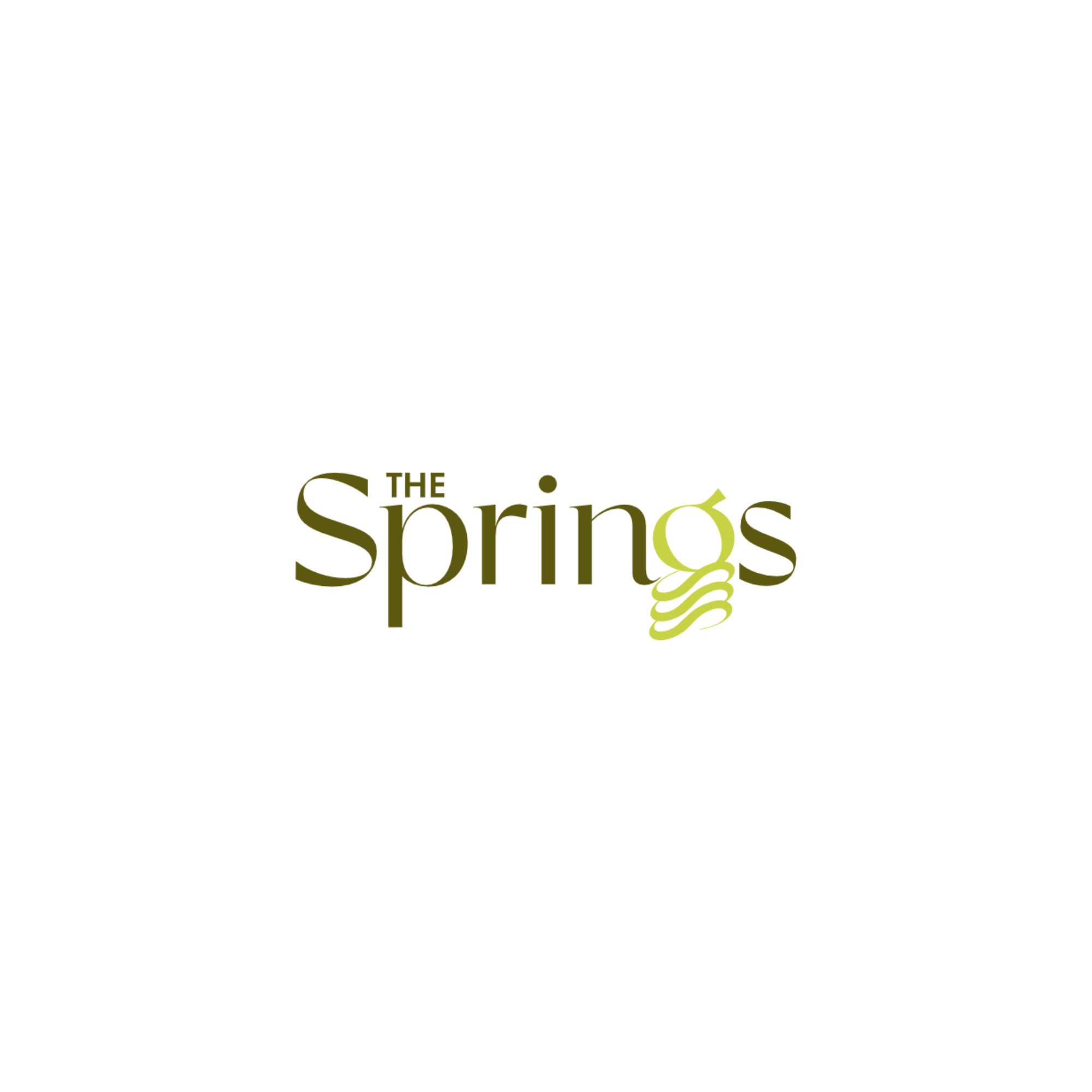 The cover of a magazine titled "The Springs" featuring a stylized graphic design with swirling shapes.
