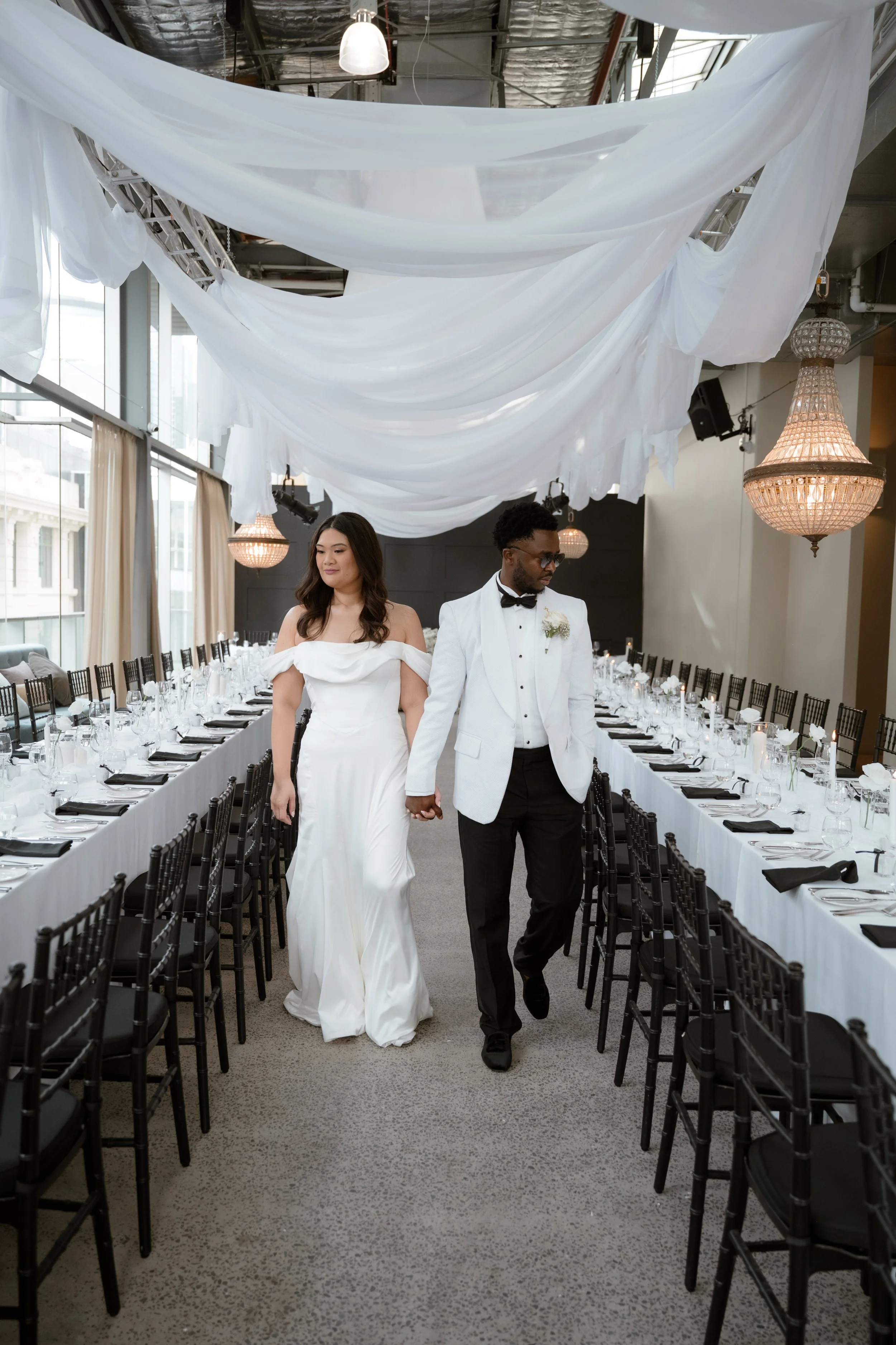 Christina & Fis | Alto Event Space | Theodore & Co | Monochrome Wedding