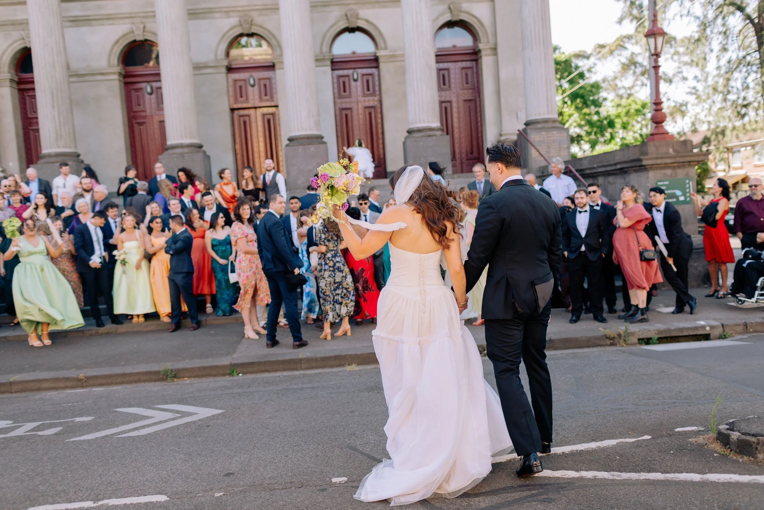 Erin & Alex | Fitzroy Town Hall | Fitzroy Gardens Wedding | Purple, Orange & Green Wedding Palette | DIY wedding Melbourne 