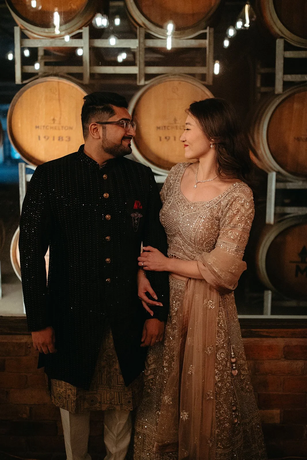 Dian & Shahshrik | Mitchelton Winery | Whites & Woods | Winery Elopement, Small Wedding Venues