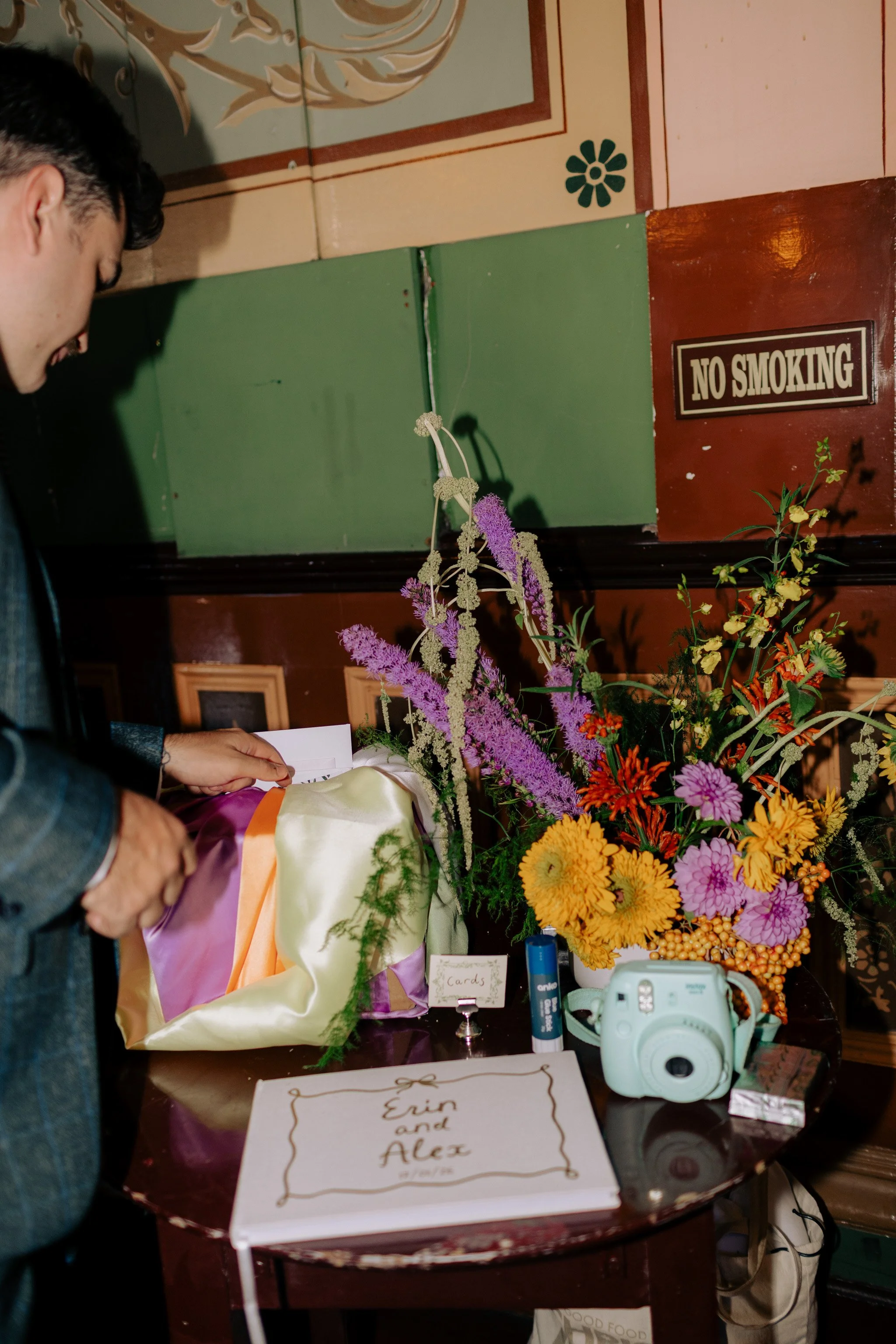 Erin & Alex | Fitzroy Town Hall | Fitzroy Gardens Wedding | Purple, Orange & Green Wedding Palette | DIY wedding Melbourne 